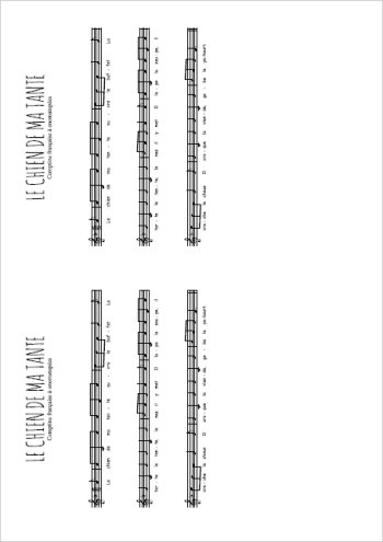 Le chien de ma tante Partition gratuite